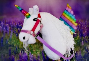 Jednorożec unicorn na kijku Hobby Horse - MAGIC GEM 
