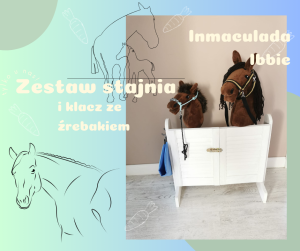 Klacz ze źrebakiem i stajnia - Inmaculada i Ibbie 