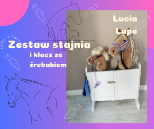 Klacz ze źrebakiem i stajnia - Lucia i Lupe 