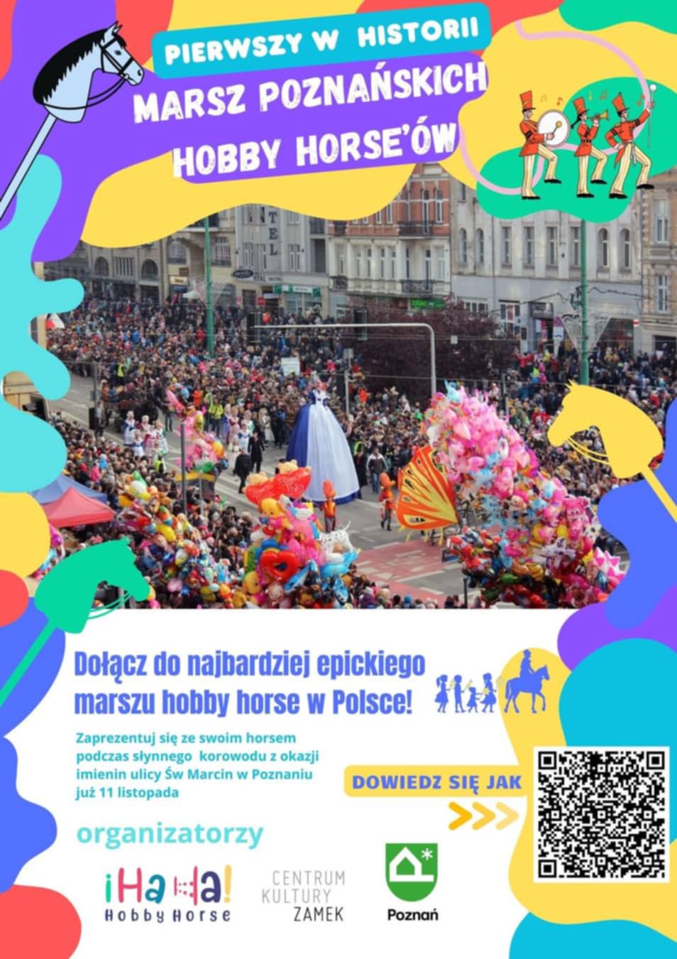Pierwszy w historii Marsz Hobby Horsów w Poznaniu